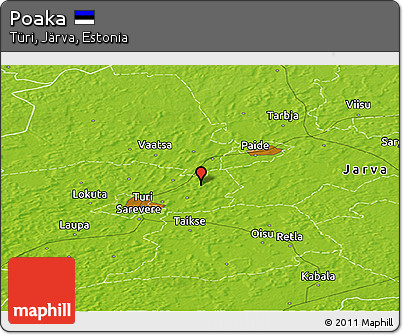 Physical Panoramic Map of Poaka