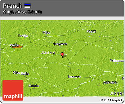 Physical Panoramic Map of Prandi