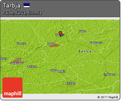 Physical Panoramic Map of Tarbja