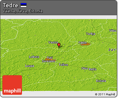 Physical Panoramic Map of Tedre