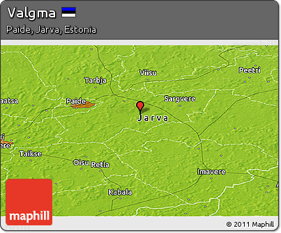 Physical Panoramic Map of Valgma