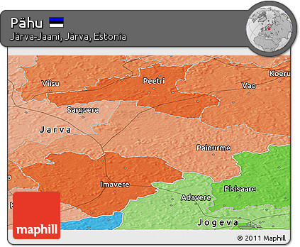 Political Panoramic Map of Pähu