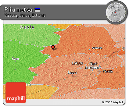 Political Panoramic Map of Piiumetsa