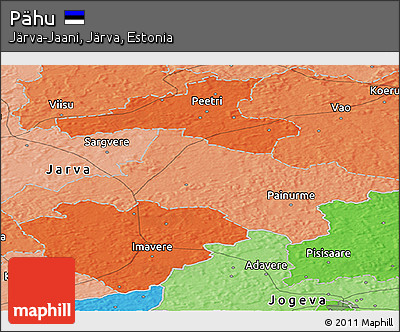 Political Panoramic Map of Pähu