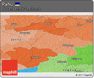 Political Panoramic Map of Pähu