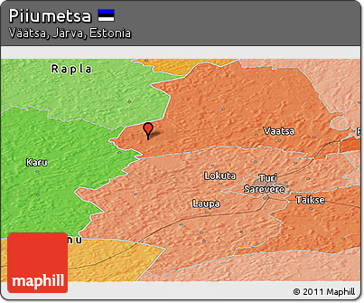 Political Panoramic Map of Piiumetsa