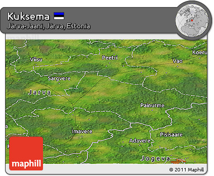 Satellite Panoramic Map of Kuksema