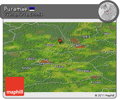 Satellite Panoramic Map of Puramäe