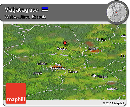 Satellite Panoramic Map of Väljataguse