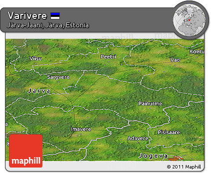 Satellite Panoramic Map of Varivere