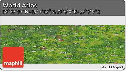 Satellite Panoramic Map of the Area around 58° 51' 53" N, 25° 34' 30" E