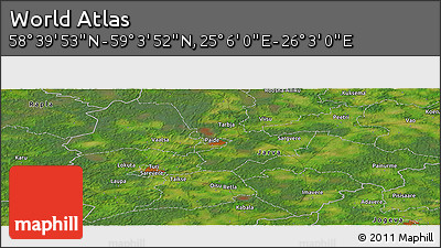 Satellite Panoramic Map of the Area around 58° 51' 53" N, 25° 34' 30" E