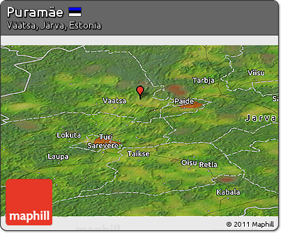 Satellite Panoramic Map of Puramäe