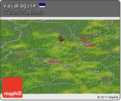 Satellite Panoramic Map of Väljataguse