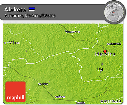 Physical 3D Map of Alekere