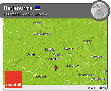 Physical 3D Map of Härjanurme