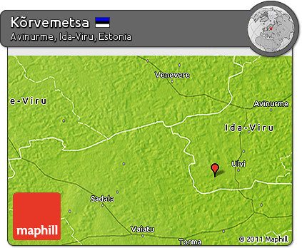 Physical 3D Map of Kõrvemetsa