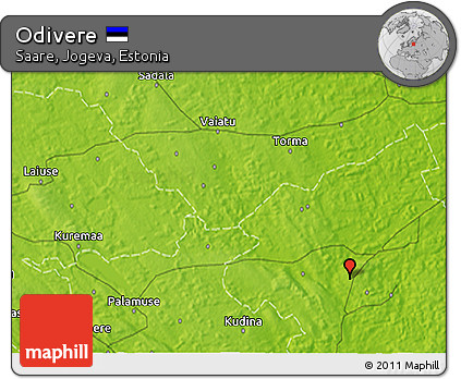 Physical 3D Map of Odivere