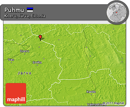 Physical 3D Map of Puhmu