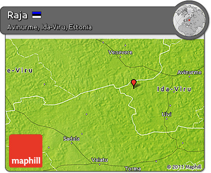Physical 3D Map of Raja