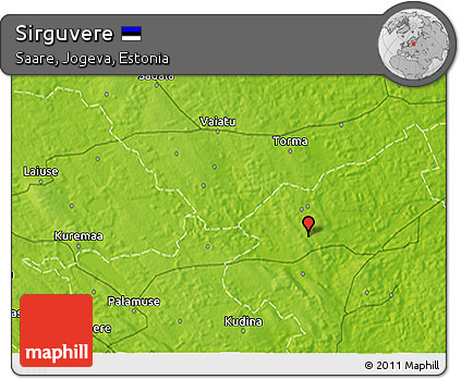 Physical 3D Map of Sirguvere