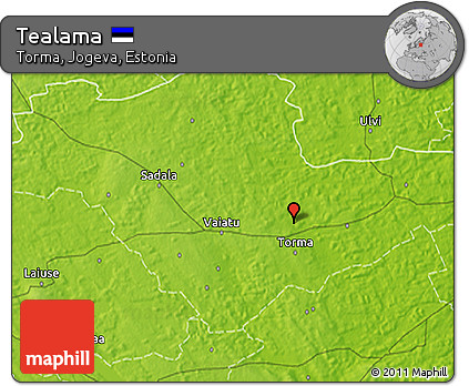 Physical 3D Map of Tealama