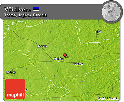 Physical 3D Map of Võidivere