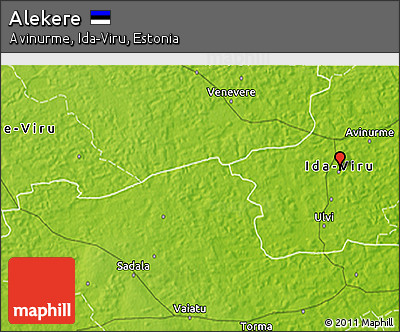 Physical 3D Map of Alekere