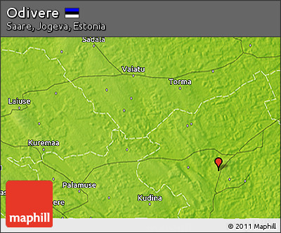 Physical 3D Map of Odivere