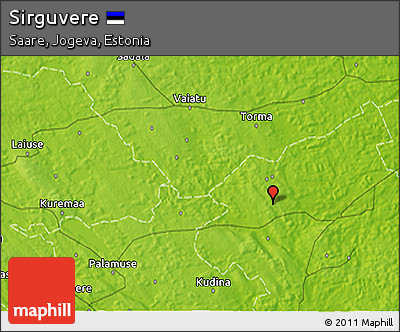 Physical 3D Map of Sirguvere