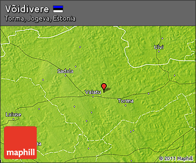 Physical 3D Map of Võidivere