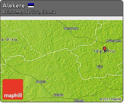 Physical 3D Map of Alekere