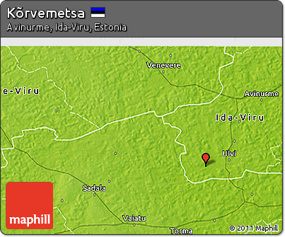 Physical 3D Map of Kõrvemetsa