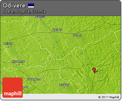 Physical 3D Map of Odivere