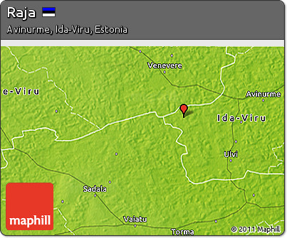 Physical 3D Map of Raja