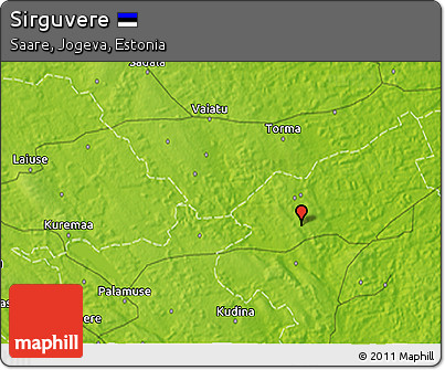 Physical 3D Map of Sirguvere