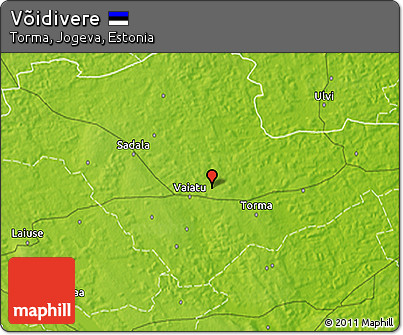 Physical 3D Map of Võidivere