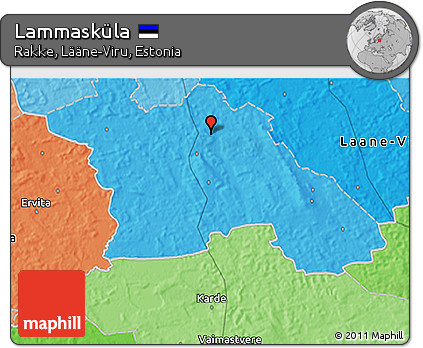 Political 3D Map of Lammasküla