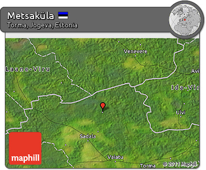Satellite 3D Map of Metsaküla