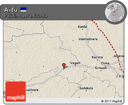 Shaded Relief 3D Map of Aidu