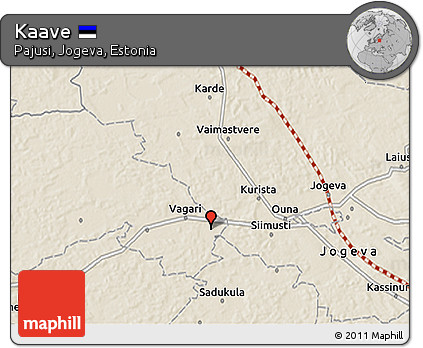 Shaded Relief 3D Map of Kaave