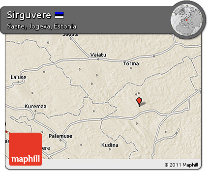 Shaded Relief 3D Map of Sirguvere