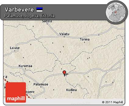 Shaded Relief 3D Map of Varbevere