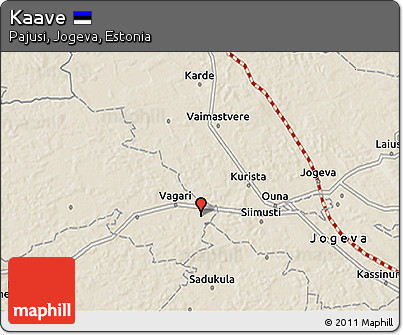 Shaded Relief 3D Map of Kaave