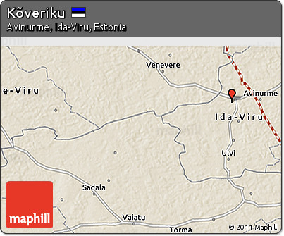 Shaded Relief 3D Map of Kõveriku