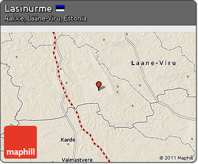 Shaded Relief 3D Map of Lasinurme