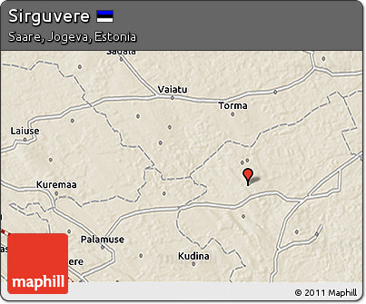 Shaded Relief 3D Map of Sirguvere