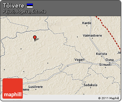 Shaded Relief 3D Map of Tõivere