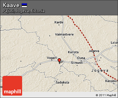 Shaded Relief 3D Map of Kaave