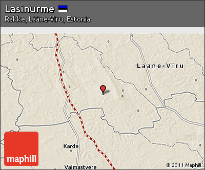 Shaded Relief 3D Map of Lasinurme